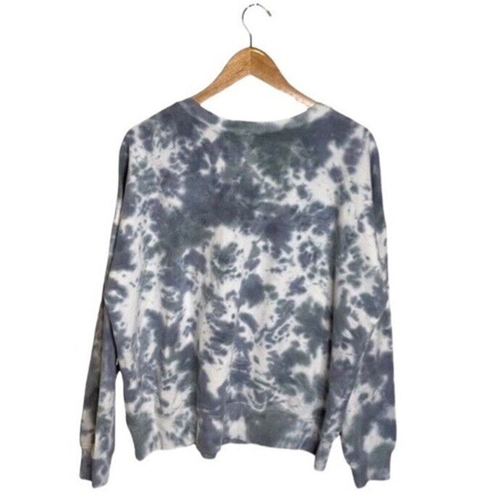 Lacausa Sweatshirt Warrior Size Medium Crew Neck Blue White Oversized Cotton NWT - Picture 3 of 7